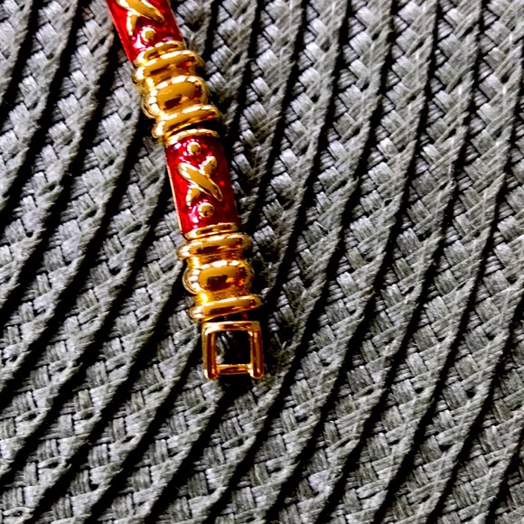 Joan Rivers “Kisses” Red Link Bracelet & Earrings - Picture 5 of 8